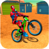 Игра -  Супер-паук-герой BMX велосипед-трюки